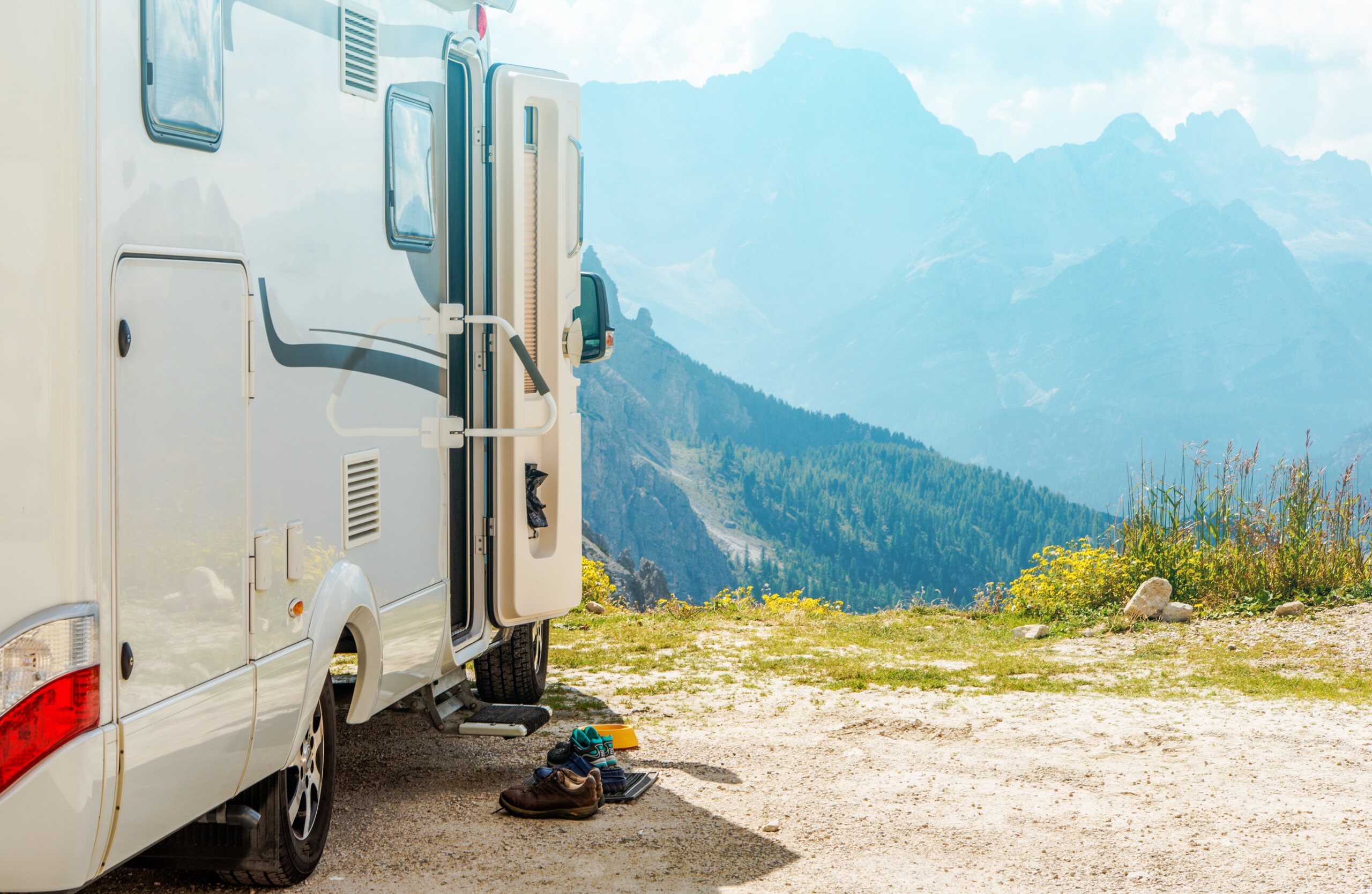 RV in the mountains