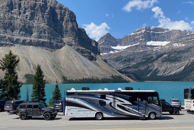 Our RV by a lake