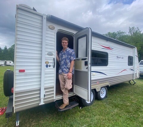 Dakota in his new RV