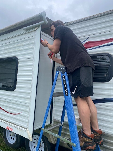 Dakota Fixing his RV